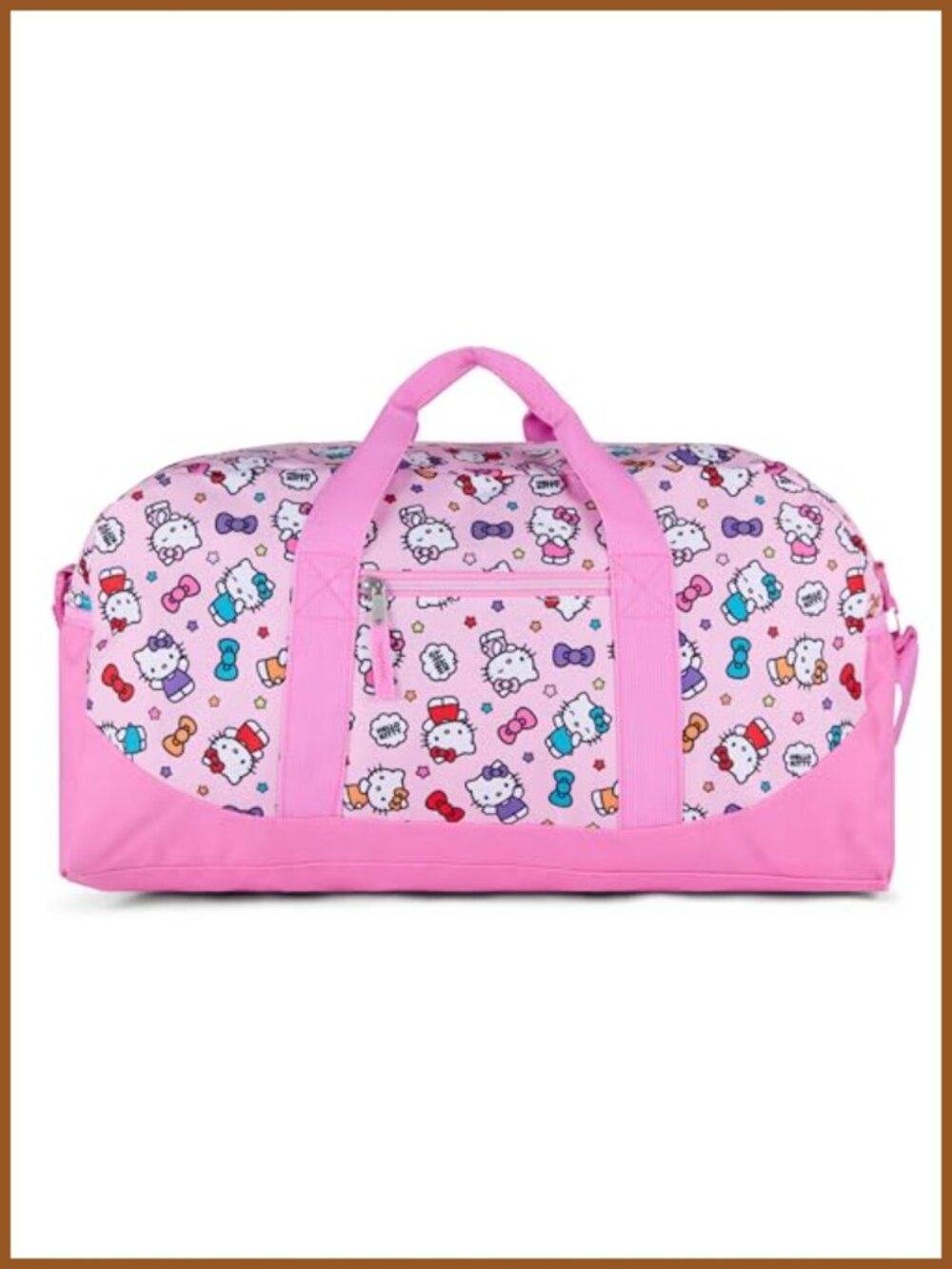 Hello Kitty Duffle Bag 16" Water Resistant Travel Sleepover Weekender Bag
